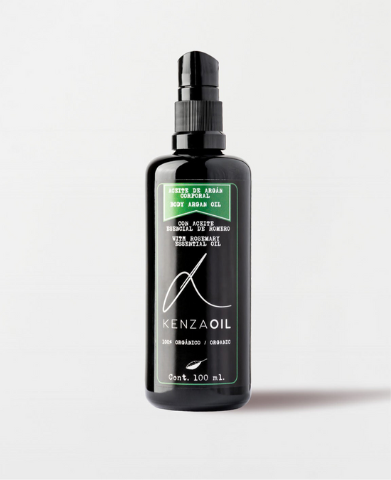 Aceite de Argán Corporal (y Capilar) con Aceite esencial de Romero 100 ml. Ecológico